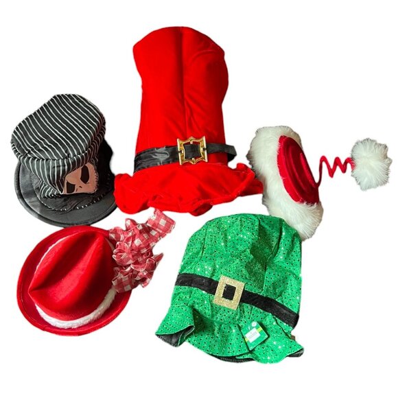 Lot of 5 Holiday Novelty Hats - Picture 1 of 16
